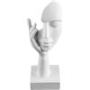 VOANZO Statua Artistica Minimalista Creativa del Volto Femminile, Scultura in Resina Astratta per la casa, L'Ufficio, Il Soggiorno, la mensola, la Decorazione Moderna, la figurina Decorativa, Regalo