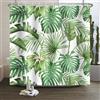 Xiaoterna Tenda da doccia con foglie di Monstera della giungla tropicale Tenda da bagno con foglie verdi Tenda da doccia con foglie verdi della natura della foresta pluviale 150x180cm