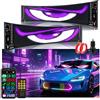 VeftBltrem 2 Pannelli LED Flessibili Maxi 12x60 cm, Occhi LED Grandi per Auto/Camion, Schermo Programmabile Impermeabile IP65, Controller APP & Telecomando, Luci RGB Ultra-Luminose per Tuning, Vetrina, Feste