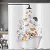 ASDCXZ Tenda da Doccia Gatto 180x200 cm, Carino Divertente Colorato Gattino Cucciolo Bambini Bagno Animale Impermeabile Tenda da Bagno Poliestere Tessuto Lavabile Tende Doccia per Vasca con 12 Ganci