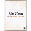 Dutch Frame Factory - Cornice 50x70 cm - Champagne - Cornice per foto in Plastica con vetro plastico Antiriflesso - Cornice portafoto 50x70 cm - Angers
