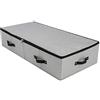 iwill CREATE PRO 68l Portaoggetti Pieghevole Sotto il Letto, Contenitore Rigido per Abiti con Maniglie, Resiste a Ripetuti Trascinamenti, Morbido Coperchio con Cerniera, Grigio Scuro, 90x42x18cm