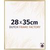 Dutch Frame Factory - Cornice 28x35 cm - Oro - Cornice per foto in Plastica con vetro plastico Antiriflesso - Cornice portafoto 28x35 cm - Easy