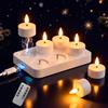 Dehobo Candele LED Ricaricabili Autonomia 50-110 ore 6pz, Candele Tea Light Finte Luci LED Fiamma - Luci Senza Fiamma Decorative Elettriche Tealight per Casa Halloween Natale Decorazionini
