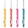 Nurila Set di 4 uncinetti da 2,5 mm, 3 mm, 3,5 mm, 4 mm, uncinetto ergonomico con manico in silicone colorato, per principianti e amanti dell'uncinetto, adatto per sciarpe, maglioni, guanti