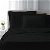domus&trend - Completo Letto Matrimoniale con Lenzuola Matrimoniali Cotone Percalle 100% 255x295 + 1 Lenzuolo con Angoli Matrimoniale Coprimaterasso Sotto 200x180x30 + 2 Federe 50x80 (Nero)