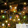 Acxilexy 6 Pezzi Lampade Solari Lucciole per Giardino, 48 LEDs Luci Solari con 8 Modalità, Luce Solare da Natale Esterno, Telecomando, IP65 Impermeabile, Lucciole Solari per Prato Natale