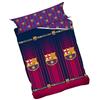 JYC CREATIVE Set Copripiumino FC Barcelona 2 Pezzi - Sacco Copripiumino e Federa per Letto da 105 cm, Tessuto 50% Cotone 50% Poliestere, Tifosi Blaugrana, Modello 4