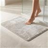 parpyon® Tappeto Bagno Antiscivolo Linosa I asciugapasso Ingresso Tappeto Magico in Microfibra I Lavabile in Lavatrice Tappetino Bagno Doccia I tappeti Moderni (40X60, Argento)