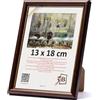 3-B Cornice portafoto COMO RUSTIKAL - marrone scuro/oro - 13 x 18 - cornice in legno, cornice portafoto, cornice per ritratti con vetro acrilico