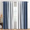 Kzzfqxb 117x183cm Tende con tasca per asta 2 Pannelli, colore sfumato grigio blu bianco ombre linee ondulate tenda per finestre, decorazioni moderno artistico semplice per camera da letto soggiorno