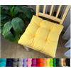 Olenka Cuscino per sedie a trapezio 40 x 35 x 8 cm cuscini per seduta decorazione casa giardino Interno ed Esterno (giallo)