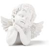 STCREE Statua di angelo in preghiera bianca in resina con ali di cherubino figura per casa ufficio decorazione commemorativa TQGJST115
