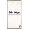 Dutch Frame Factory - Cornice 20x40 cm - Argento Lucente - Cornice per foto in Plastica con vetro plastico Antiriflesso - Cornice portafoto 20x40 cm - Easy