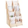 UNICRAFTALE Espositore per display a 4 livelli, per venditori, piccolo scaffale per carte di credito, in legno, portatile, per venditori al dettaglio, espositore da tavolo, per fiere
