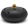 SHOWHEEL Posacenere da Tavolo Ceramica,Posacenere con Coperchio