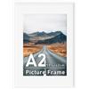 Zueyunstoo Cornice portafoto in formato A2, colore bianco, formato A2, 42 x 59,4 cm, con parte anteriore in plexiglas sicuro, montaggio a parete