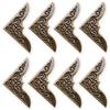 VGOL 100PCS Libri Corner Protector Metallo Bronzo Libro Bordo Angolo Copertina Libri Accessori Decorativi Vintage Libri Decorazione per Scrapbook Album Foto Notebook