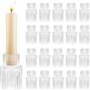 QWORK® 20 Pezzi porta candela in vetro, portacandele per tealight 6 cm, per matrimoni, feste, decorazioni per la casa