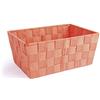 Excelsa Cross Korb Aufbewahrungskorb, Kunststoff, Orange, 25 x 17.5 x 11 cm