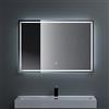doporro Specchio Bagno LED 100x70 cm Rettangolare Retroilluminato con Interruttore Tattile, Dimmerabile 3 Colori, Antifog, Memoria, Vetro Temperato HD - Spiegel02