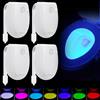 GBKDQQ 4 luci per WC con sensore di movimento, 23 colori, luce notturna, IP65, impermeabile, per illuminazione automatica del WC in bagno, 58 × 80 mm
