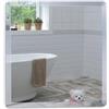 Neue Design Bellissimo specchio da bagno rettangolare, moderno ed elegante, angoli smussati, da parete (40cm x 40cm)