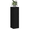 vidaXL Supporti per Piante 2 Pz Quercia Nera 25 x 25 x 80 cm Legno Ingegnerizzato, Display Moderno per Uso Interno, Supporti Alti per Giardino, Portabottiglie Contemporaneo, Rack Elevato, Base Mensol