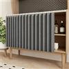 MXXIEYIDUO Tendine Cucina, Tenda per Scaffale, Impermeabile e Antipolvere, Adatta per Cucine, Librerie e Scarpere, Installazione Senza Forare(Gray,120 x 80 cm/47 x 31.5 in)