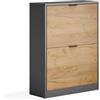 Vicco Scarpiera da ingresso Gizmo, Rovere dorato/Antracite, 59 x 77.6 cm