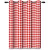 ggaimwf 135x175cm Plaid Tenda con occhielli Quadri Buffalo Rosso e bianco Classico Quadrati Vintage Fattoria Occhiello Oscurante Tende per finestre per Camera da letto Soggiorno,1 pannello singolo