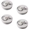 SagaSave 4 confezioni di tappi per vasca, tappo di scarico in gomma con anello per appendere, tappo di scarico universale per vasca da bagno, cucina e bagno, 48-49mm