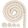 FORBELL Corda di cotone, filato di cotone macramè, molte misure, corda di cotone per lavori fai da te, regali (20 mm (5 M))