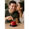 MF Ring for a Kiss - Campanello da tavolo, colore: rosso/nero, diametro 8,5 cm