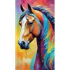 ARTGOTO Diamond Painting Quadrati Adulti Grandi Dimensioni Kit Completo,40x70cm Pittura Diamante Adulti Cavalli A,Fornito con Diamond Painting Quadrato Accessori per la Decorazione