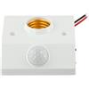 EasyByMall Portalampada E27 a induzione a infrarossi, base con sensore di movimento PIR con regolazione e distanza, accensione e spegnimento automatico per corridoio, scale, balcone