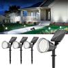 GEARLITE Lampada solare per esterni, giardino, luce bianca calda, faretto solare a LED per esterni, con batteria da 1500 mAh, 1200 lumen, con impermeabilità IP65, per decorazione da giardino, fiori