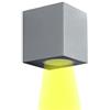 Partenopea® Applique lampada da parete a muro per lampadine LED gu10 potenza max supportata 10w per interno esterno IP54 moderno faretto monoemissione (Cubico, Grigio luce calda 3000K)