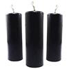 NKlaus 3x candele a colonna altezza rustica 95mm Ø 34mm candele a goccia in cera d'api nero 36366