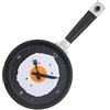 Jwthee Orologio da parete da cucina con padella, orologio da parete 3D con padella a forma di uovo fritto, design moderno per la decorazione della cucina, orologio da parete con padella (Nero)