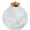 Christus Ampolla Elegante Bianca Piccola in Vetro Rigato con Gigler in Ottone Dorato - Lampada Decorativa per Atmosfere Accoglienti a Cera Liquida - Ideale per Illuminare e Arredare con Stile