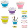 TFSYLISA 4 Pezzi Bicchieri Pieghevoli, Bicchiere Pieghevole in Silicone per Pittura, Bicchiere Portatile per Acquerello, Colori Acrilici e Ad Olio