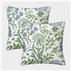 kaiyun Blu-green Agapanthus Federe Quadrate 50x50cm 2 Pacchi Decorative,Fern Fronds And Foglie Cuscini Per Divani,sedie,camere Da Letto,mobili