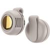 Glomc Ventola portatile con clip in vita, per raffreddamento personale, 3 velocità per mini circolatore d'aria, flusso d'aria regolabile a 360°, batteria 900 mAh, compatta 74 × 65 × 50 mm (bianco)
