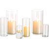 Glasseam Portacandele Hurricane Cilindro Di Vetro: Set Di 2 (6 Pezzi) Vaso Di Fiori Per Candele Votive Candele Galleggianti Decorazioni Tavolo Da Pranzo Centrotavola Matrimoni Soggiorno Ornamenti Di Natale