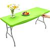 Morbuy Tovaglia Rettangolare con Bordo Elastico, Copritavolo Rettangolare con Elastico Tovaglie Esterno Antimacchia per Giardino, Picnic e Feste (153x76cm,Verde fluorescente)
