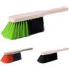 Garronda Scopa corta in legno con setole sintetiche, spazzola maneggevole per casa e giardino, ideale per polvere ed piccoli residui, compatibile con scopa e paletta GD-0009 (Nero/Verde)