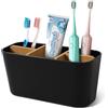 Votoko Porta Spazzolino Elettrico Dentifricio, Porta Spazzolini Organizer, Portaspazzolini con 4 Scomparti, Spazzolino da Denti Staccabile Stand per Il Bagno, Casa, Ufficio(Nero)