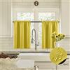 XTMYI, Tende da cucina gialle sopra il lavandino, stile bohémien, impermeabili, a livello bar, piccole tende per finestre per bagno, decorazione primaverile con girasole, lunghezza 61 cm, giallo