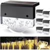 Moman Luce Solare LED Esterno, 6 Pcs Luci Solari con Luce Bianca Calda 2 Modalità IP55 Impermeabile Lampade Solari a LED da Esterno per Recinto Patio Scale (YuanBao), Luci-Solari-LED-Giardino-Luce